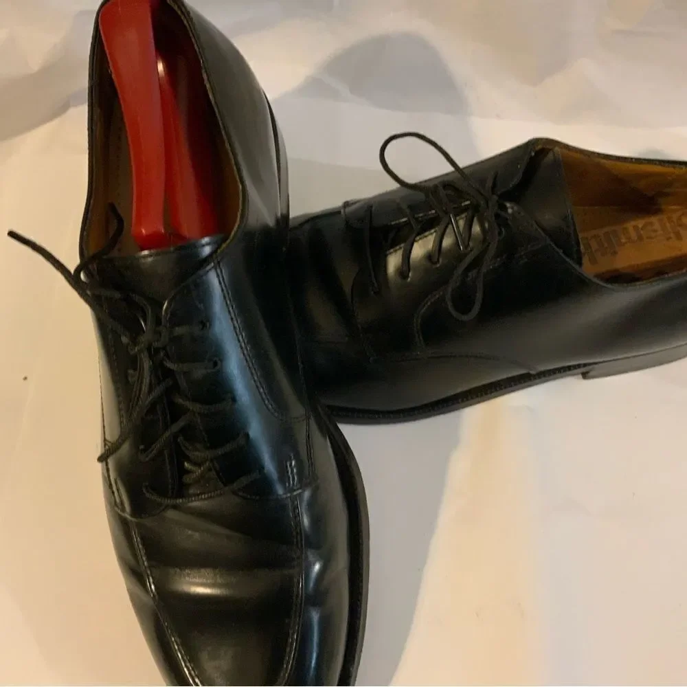 - Cole Haan Black Leather Cap Toe Derby Oxford Mens 9 D Dress Casual L…